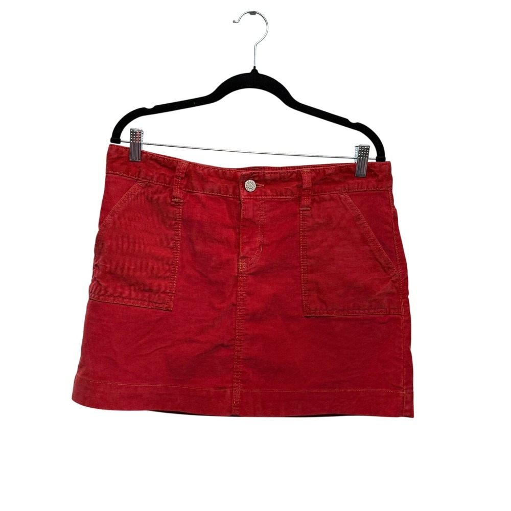Vintage Y2K‎ GAP 1969 Red Corduroy Mini Skirt 10 Indie Cargo Streetwear